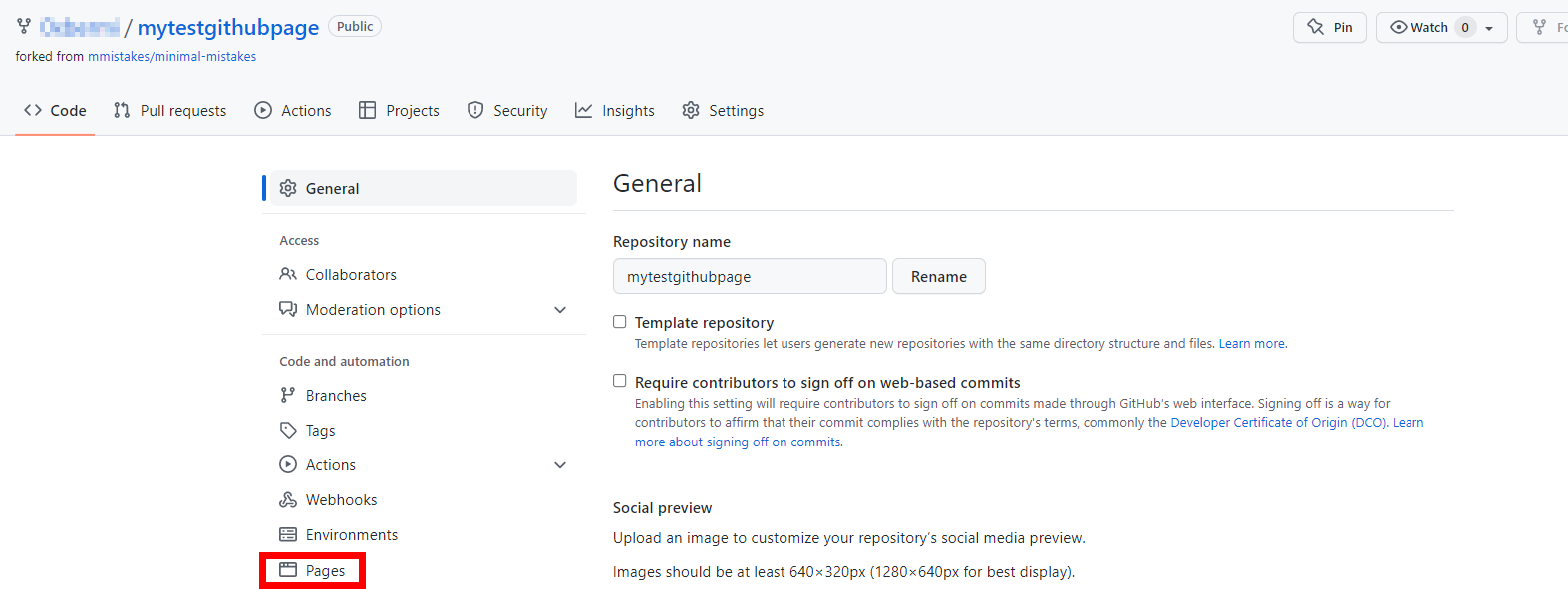 Find Pages on Settings Menu